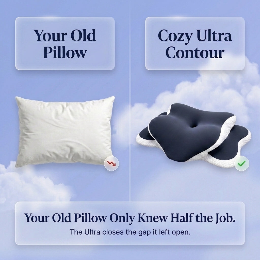 Old pillow versus the Cozy Ultra Contour