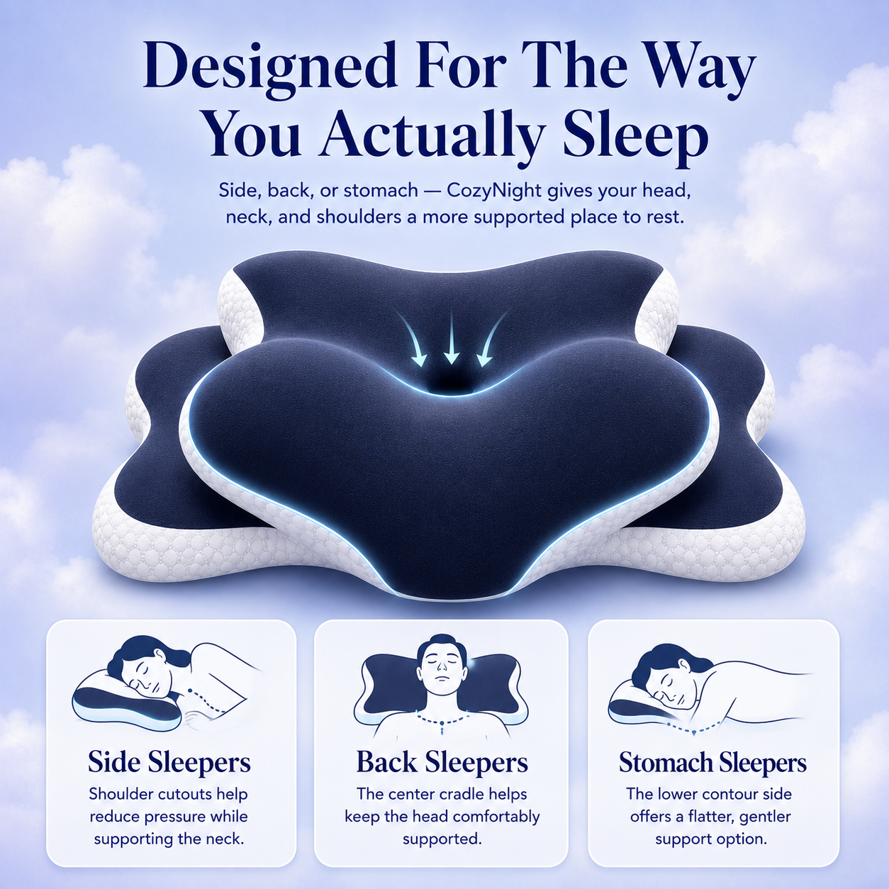 Cozy Ultra Contour Relief Pillow