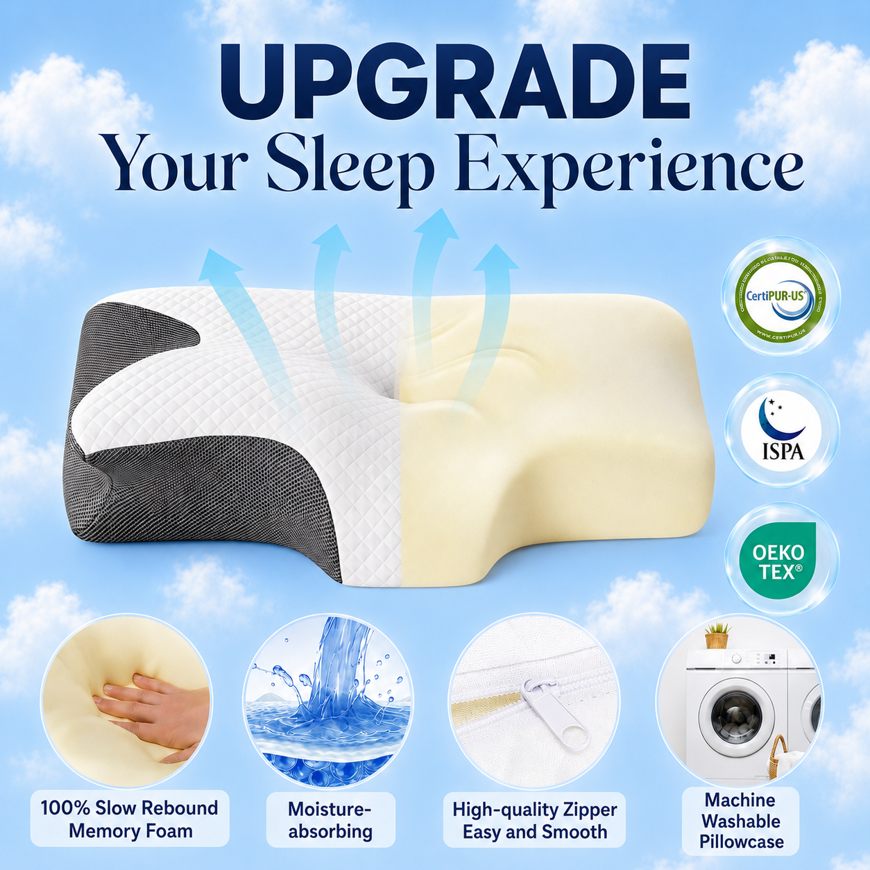 CozyNight Contour Relief Pillow