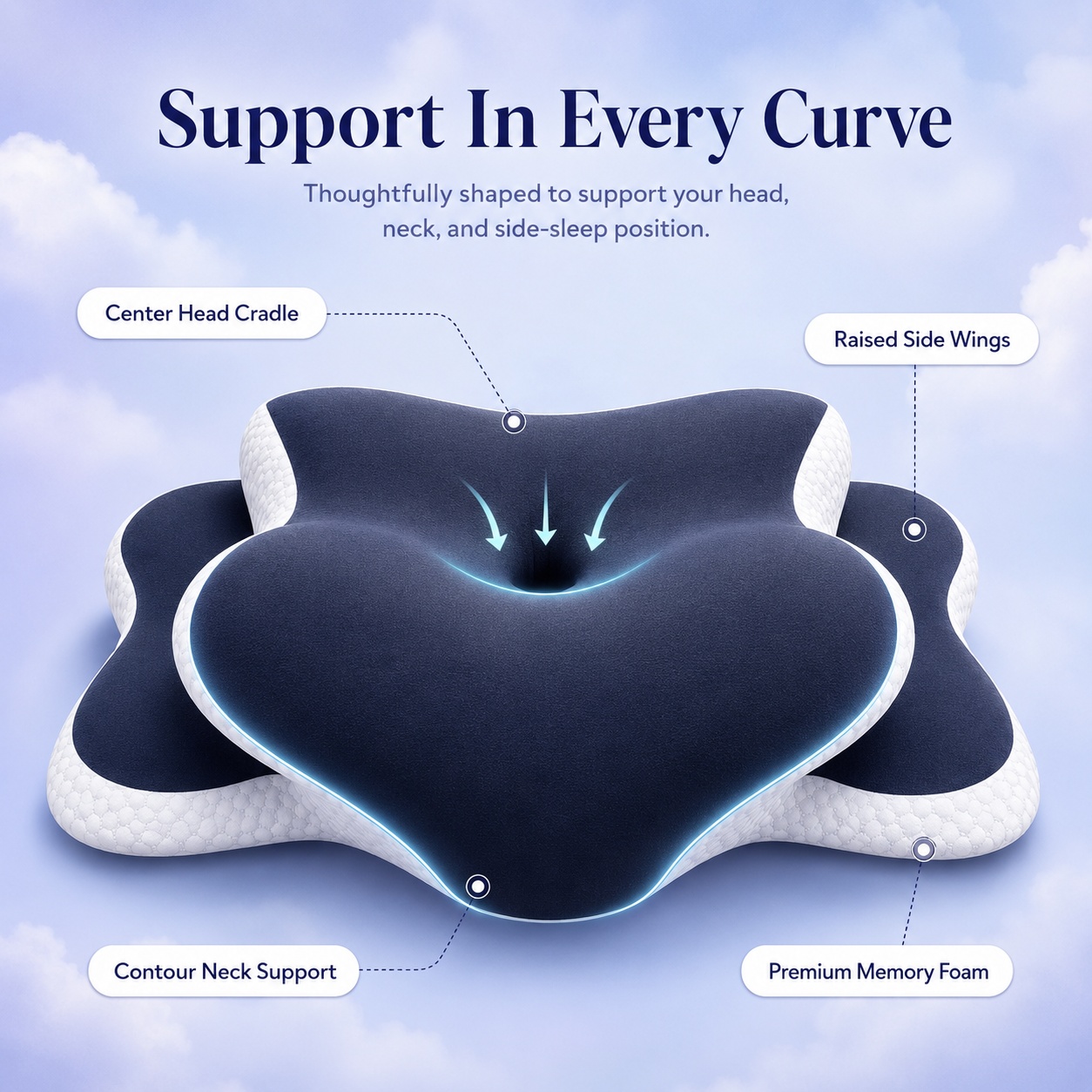Cozy Ultra Contour Relief Pillow