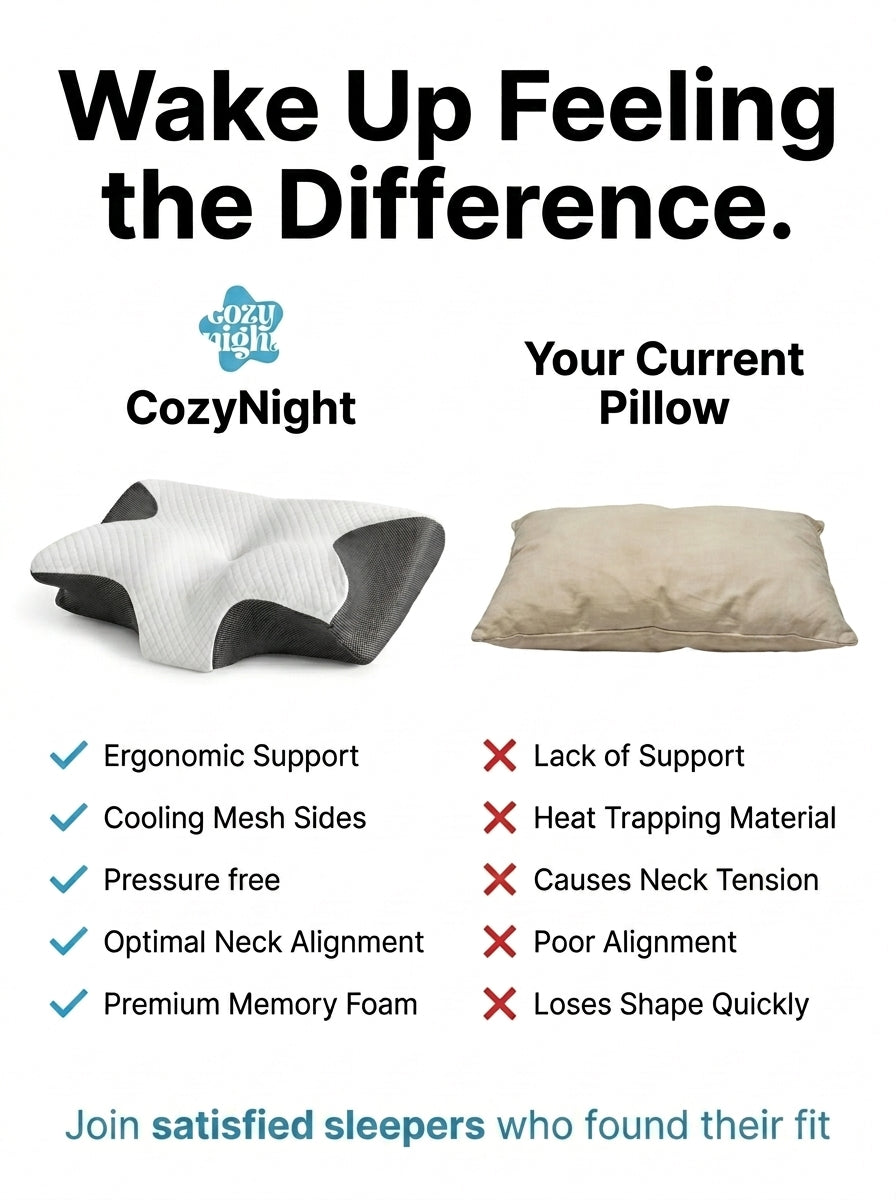 Comparison of CozyNight support pillow shapes